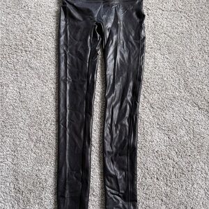 SPANX Shiny Black Leggings small